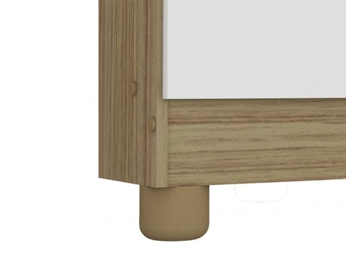 Armário Tedy 3 Portas - Branco/Carvalho - Imagem 2