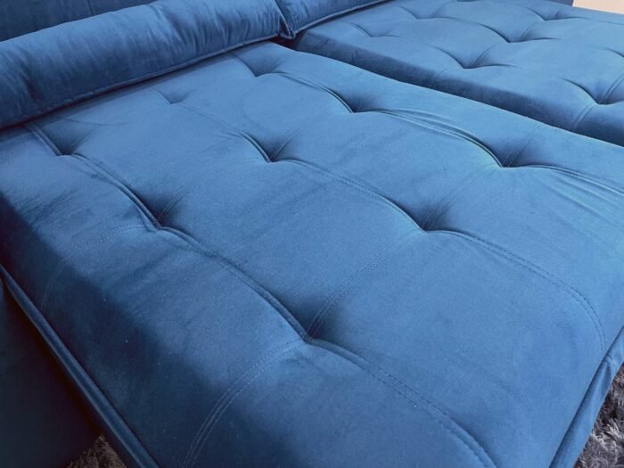 Sofá Retrátil Reclinável Kauã 2.00m - Azul Veludão - Imagem 6