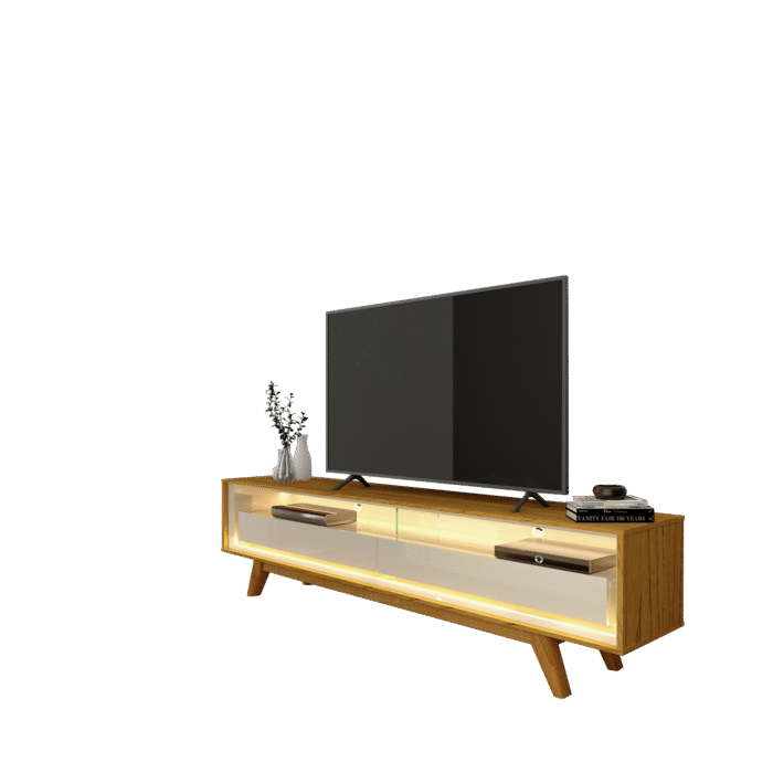 Rack até 65" Requinte 172 Naturale/Off White - GELIUS - Imagem 2
