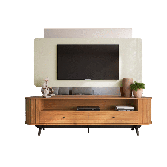 Home até 65" Creta TB303E Off White/Freijó - DALLA COSTA - Imagem 4