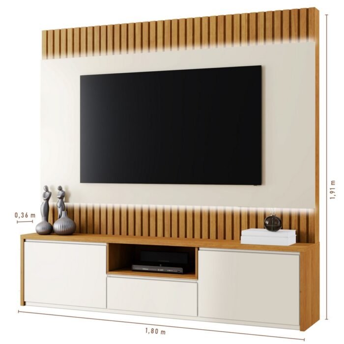 Home até 58" Aurora Naturale/Off White - MAVAULAR - Imagem 3
