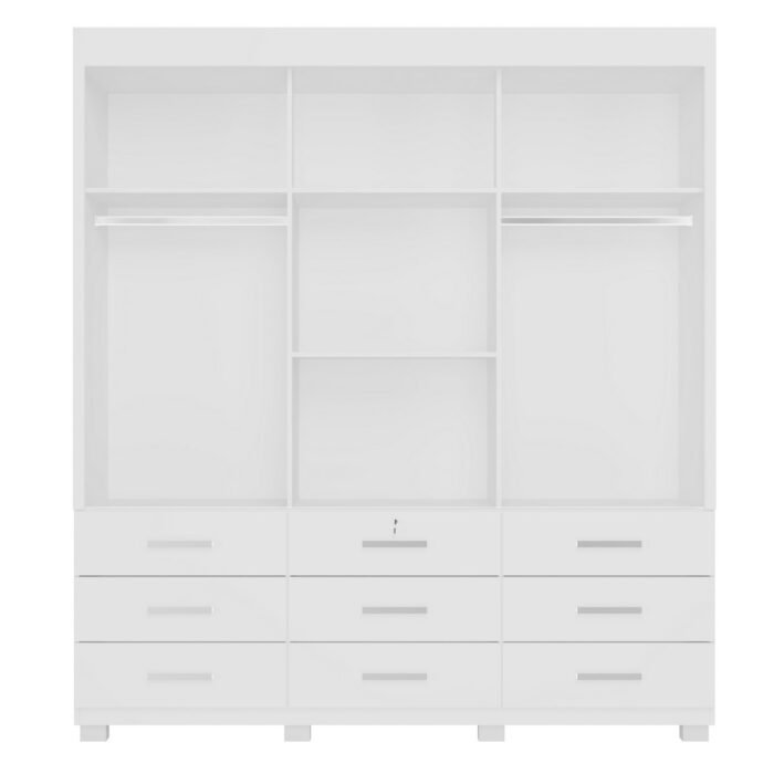 Guarda Roupa Itapema 2,02 m Branco - RUD RACK - Imagem 3