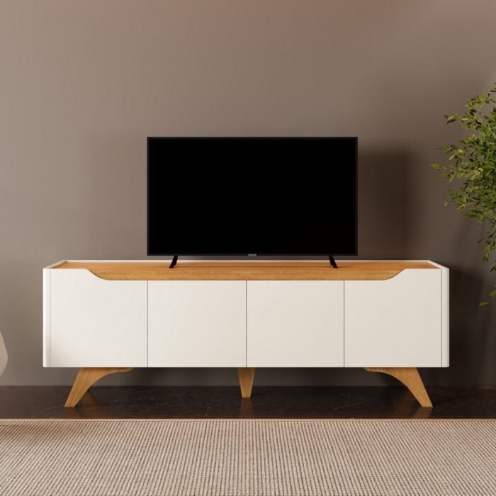 Rack até 75″ Atenas 1.8 Off White/Naturale – MAVAULAR - Imagem 2