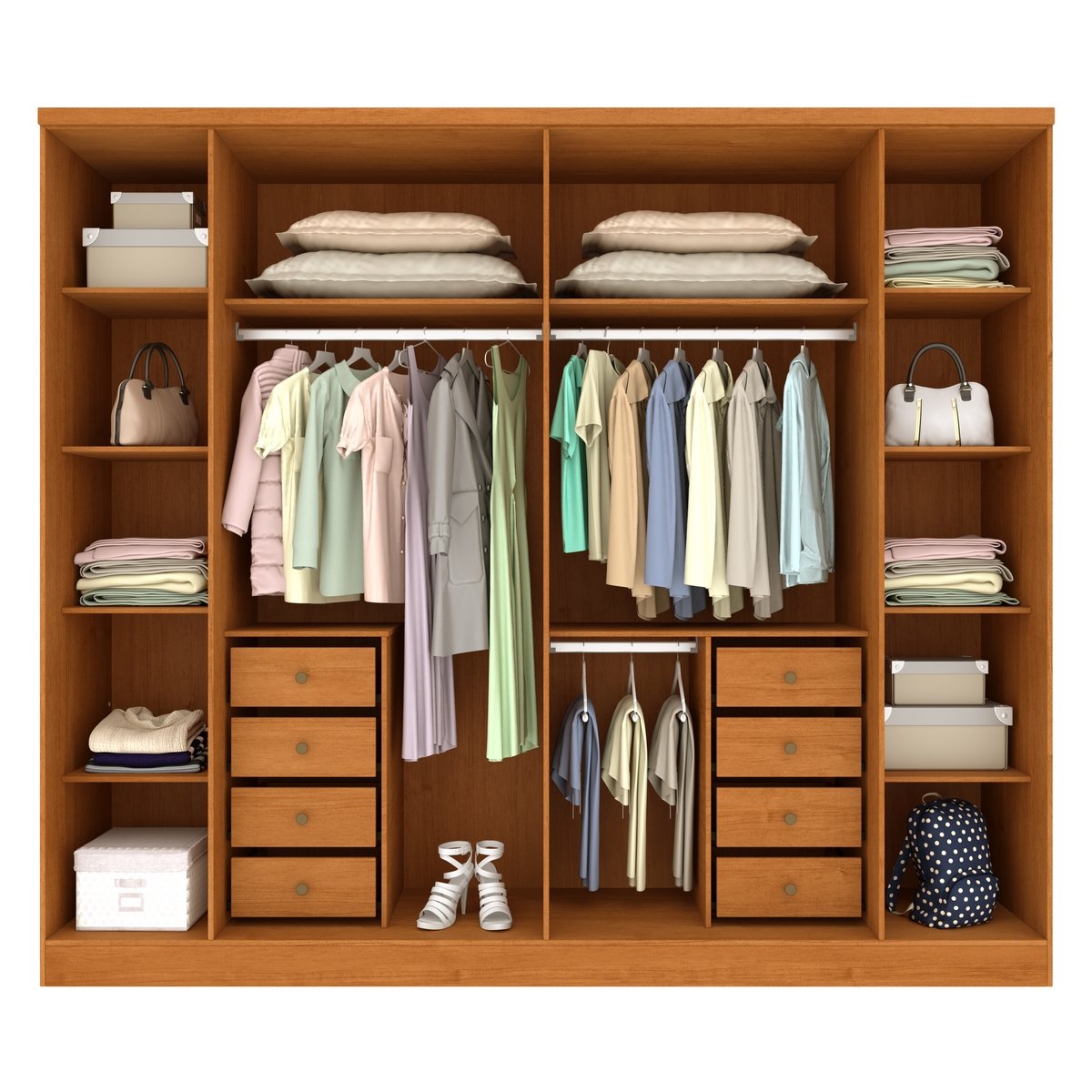Guarda-Roupa Sevila/Aracena 2,70 m Cinamomo/Off White - Tcil - Imagem 3