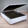 Base Box Casal Baú Corino Branco - ALTO NÍVEL CAMAS E COLCHÕES