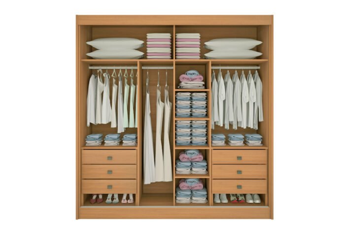 Guarda-Roupa 2 Portas Titanium 2,20 m Cinamono/Off White/Cinamono – D’DORO MÓVEIS - Imagem 6