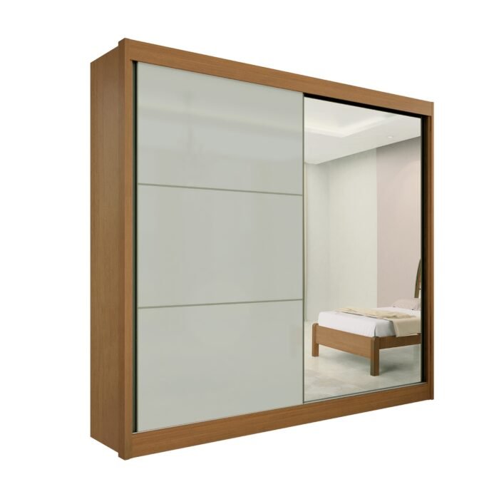 Guarda-Roupa 2 Portas Titanium 2,20 m Cinamono/Off White/Cinamono – D’DORO MÓVEIS - Imagem 2
