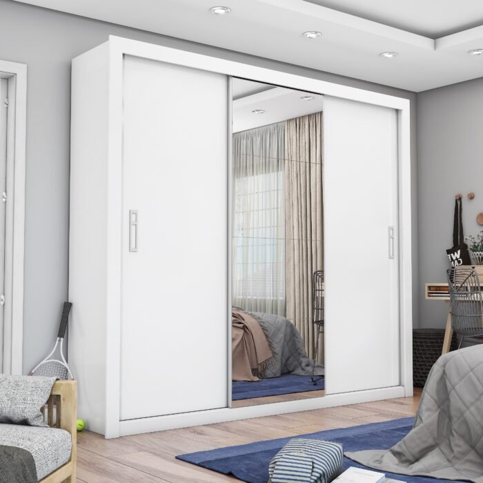 Guarda-Roupa 3 Portas Espanha Plus 2,16 m Branco - CARIOCA MÓVEIS - Imagem 2
