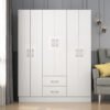 Guarda-Roupa 6 Portas Jamaica 6002 1,34 m Branco - FELLICCI