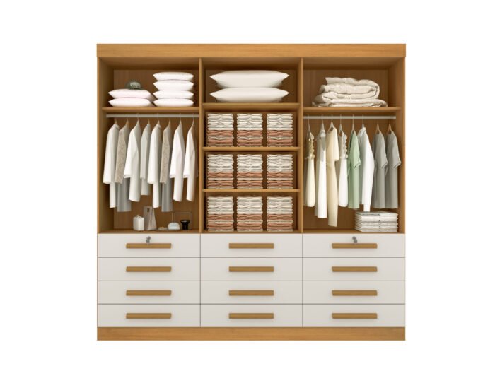 Guarda-Roupa 6 Portas Mônaco 2,40 m Branco - D'DORO MÓVEIS - Imagem 4