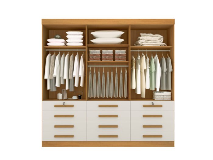 Guarda-Roupa 6 Portas Mônaco 2,40 m Branco - D'DORO MÓVEIS - Imagem 5