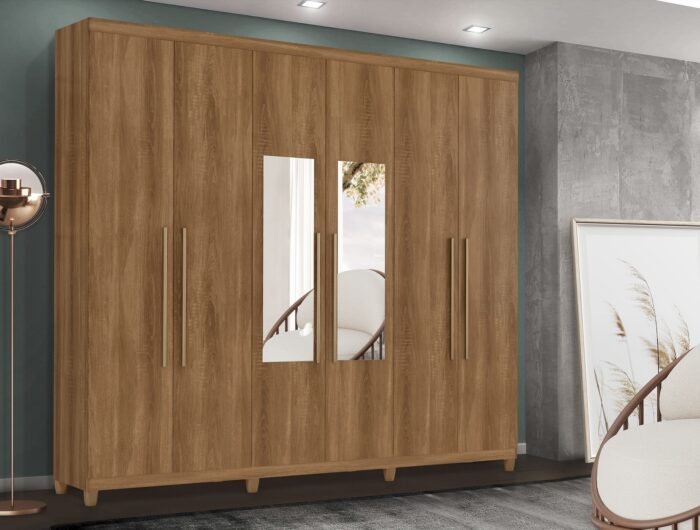 Guarda-Roupa (4 Gavetas) Porto Bello New 2,007 m Mel - RUD RACK - Imagem 2