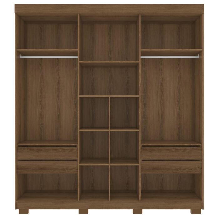 Guarda-Roupa (4 Gavetas) Porto Bello New 2,007 m Mel - RUD RACK - Imagem 3