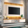 Home Suspenso até 55" Illusion 1.8 Off White/Cinamono – HB MÓVEIS
