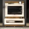 Painel + Bancada até 60" Vitti Off White/Demolição - DJ MÓVEIS