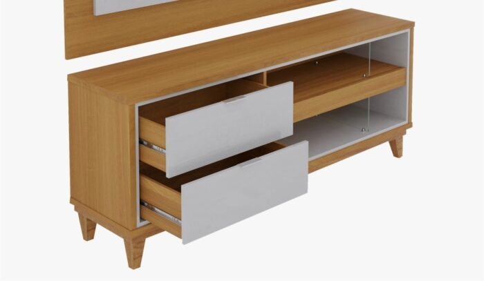 Rack até 65" Leon Canela/Off White – MIRARACK - Imagem 4