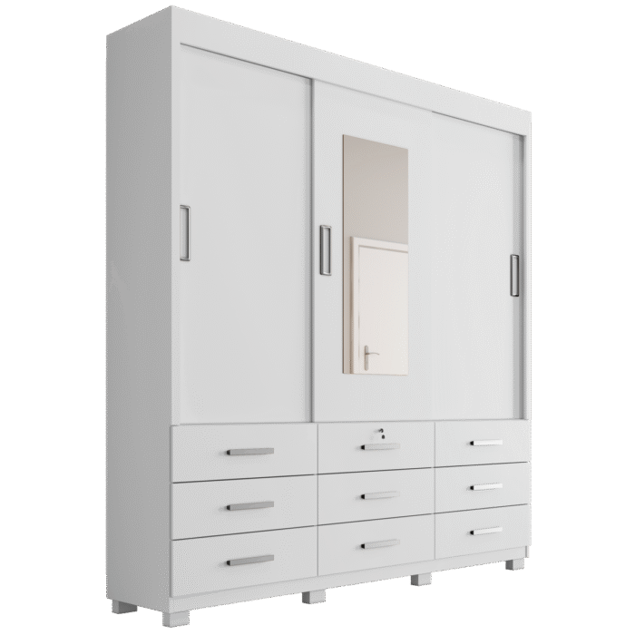 Guarda Roupa Itapema 2,02 m Branco - RUD RACK - Imagem 2