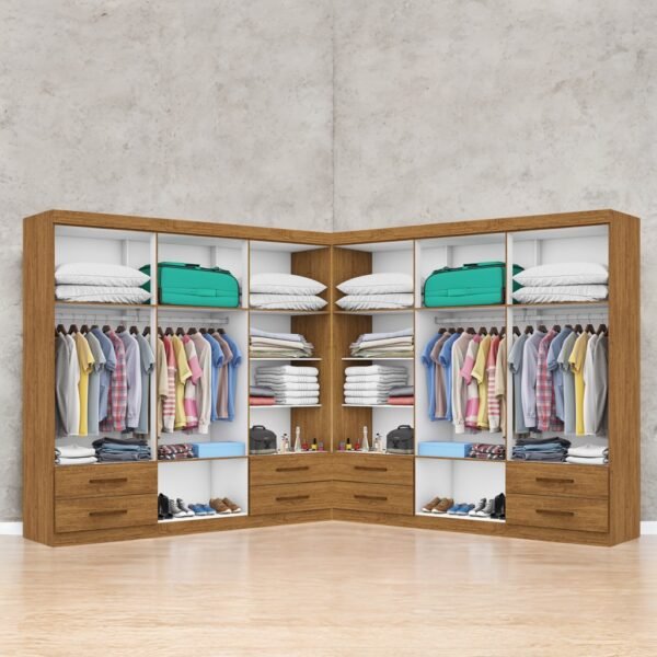 Closet Hércules 1,77 m x 1, 77 m Cinamono - CARIOCA MÓVEIS