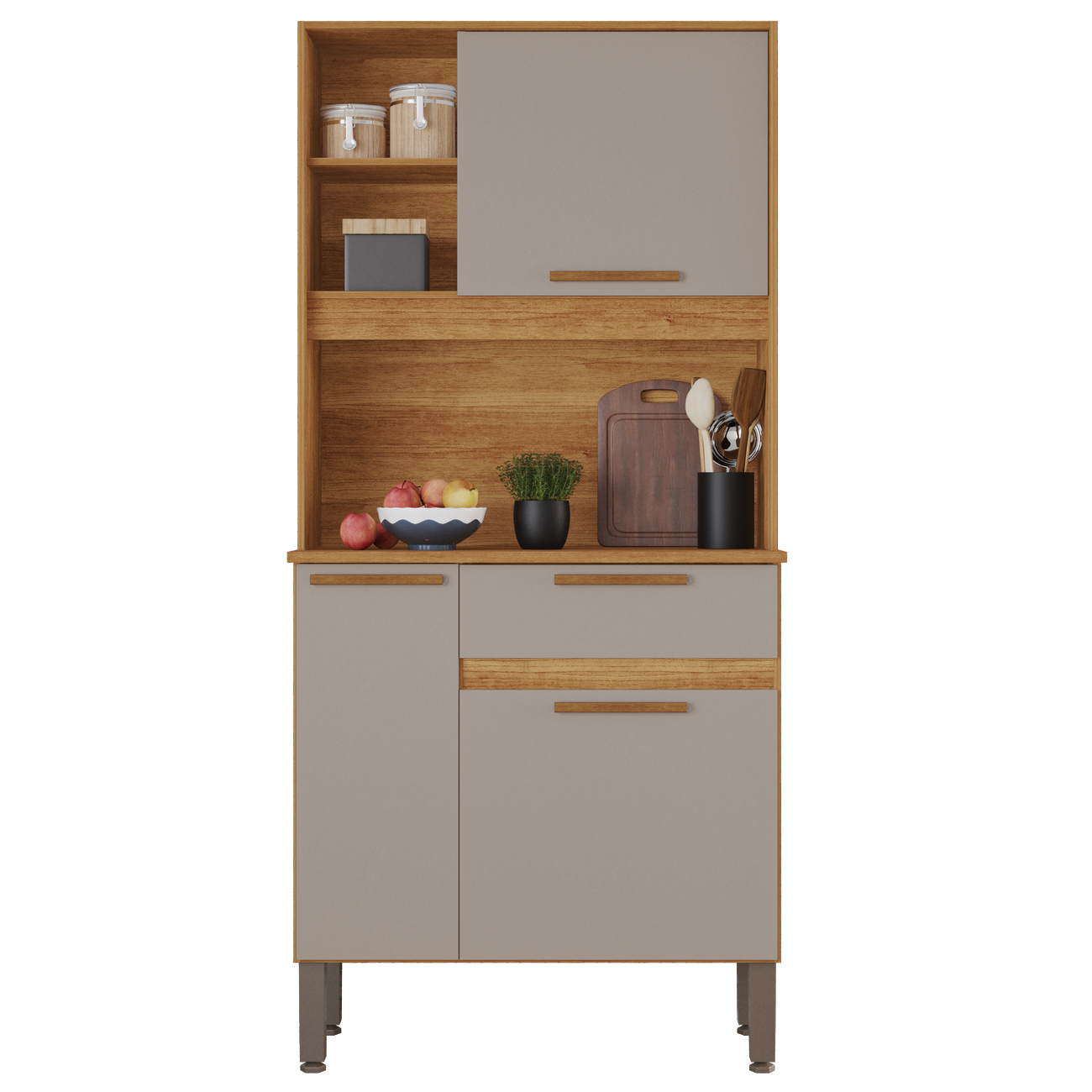 Kit Cozinha Lia 0,83 m Cinamomo/Off White - SALLETO - Imagem 4