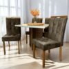 Mesa Salinas 120 Cinamomo/Off White com 4 Cadeiras Sophia Veludo Marrom – AVALON DECOR + WM DECOR