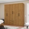 Guarda-Roupa 6 Portas(Sem Espelho/Sem Pés) Áries 1,53 m Cinamomo - CARIOCA MÓVEIS