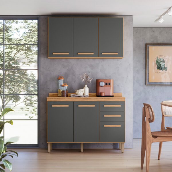 Combo Intenza Amore 1,20 m Freijó/Chumbo - NICIOLI