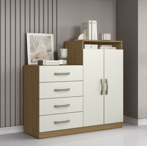 Cômoda Londres Atacama TX/Off White - ARAMÓVEIS