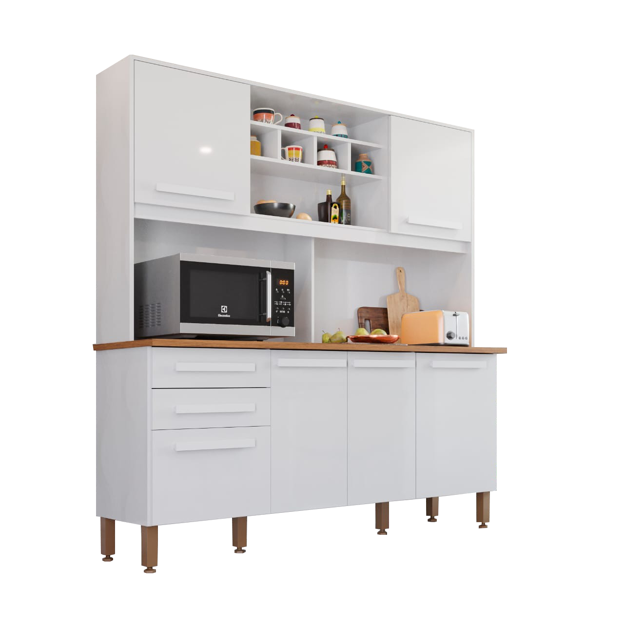 Kit Cozinha Luna/Lara Prime 1,62 m Branco - IMOP - Imagem 2