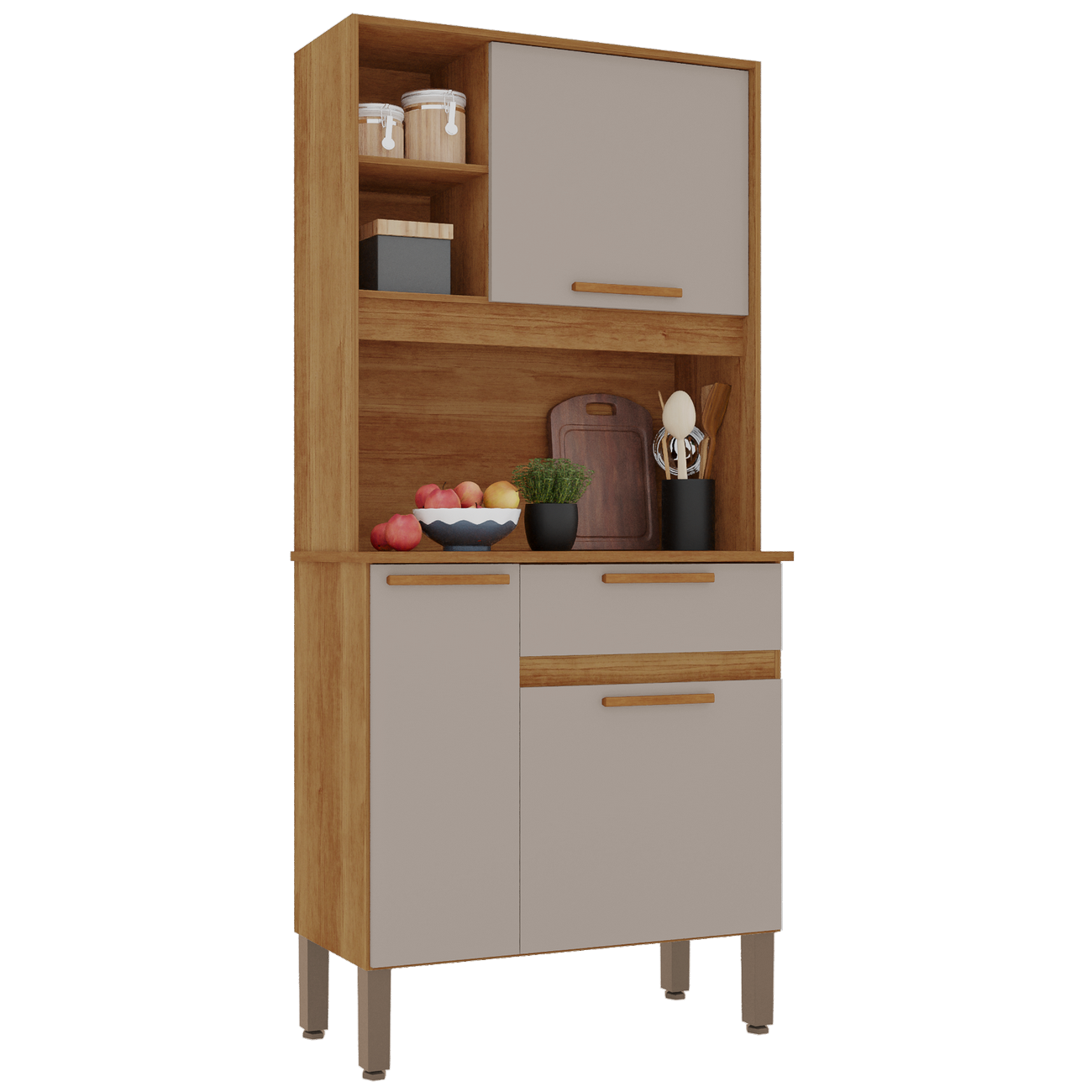 Kit Cozinha Lia 0,83 m Cinamomo/Off White - SALLETO - Imagem 2