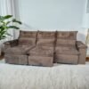 Sofá Retrátil e Reclinável Imperial 2,75 m Veludo Jolie Marrom 05 - IMPERIAL DECOR