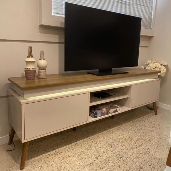 Rack até 75" Lumina Pinho/Off White - ARTELY