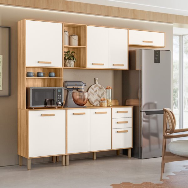 Cozinha Maria Flor Freijó/Off White - NICIOLI