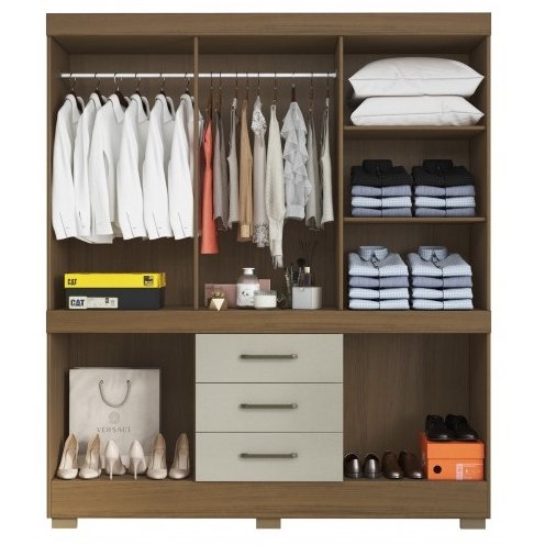 Guarda-Roupa 10 Portas Mônaco 178,8 m Atacama/Areia - ARAMÓVEIS - Imagem 4