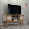 Rack até 65" Detroit Cinamono/Off White - VALDEMÓVEIS