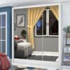 Guarda-Roupa 3 Portas Dubai/Santiago Premium (3 portas espelhadas) 1,79 m Branco - CARIOCA MÓVEIS