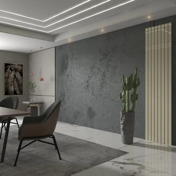 Placa Painel Ripado(Extensão)Nobre 49,6 cm Off White - GELIUS