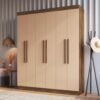 Guarda-Roupa 6 Portas New York 21706 1,80 m Castanho/Nude – DORIPEL