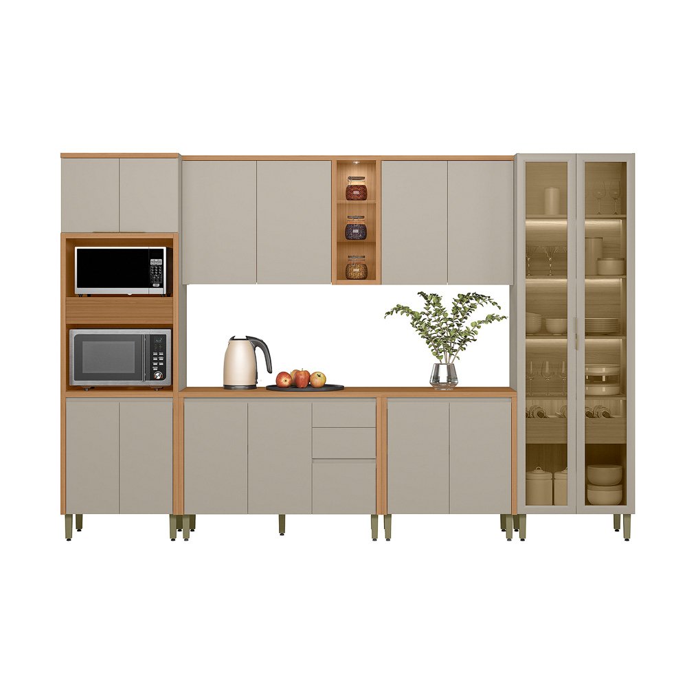 Cozinha 6 Peças Allure Jequitibá/Gris Fosco - LINEA BRASIL - Imagem 3