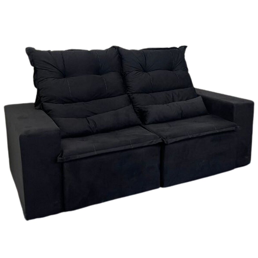 Sofá Retrátil e Reclinável Carol 1,90 Preto – QUINE ESTOFADOS - Imagem 4