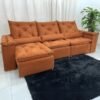 Sofá Retrátil e Reclinável Grécia 2,70 m Terracota – KASA COMIGO ESTOFADOS