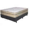 Colchão Queen Toronto 30 cm D28 Molas Ensacadas + Base Simples Corino Preto – ECOTEC + ALTO NÍVEL