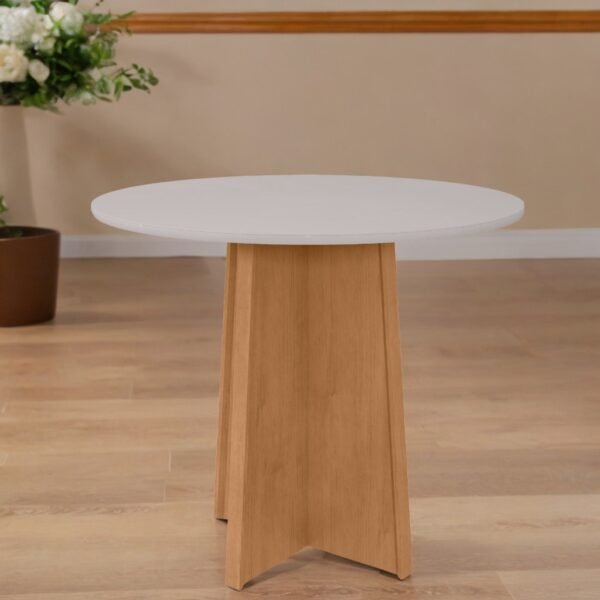 Mesa Redonda Celebrare 100 Amêndoa Clean/Off White - LOPAS