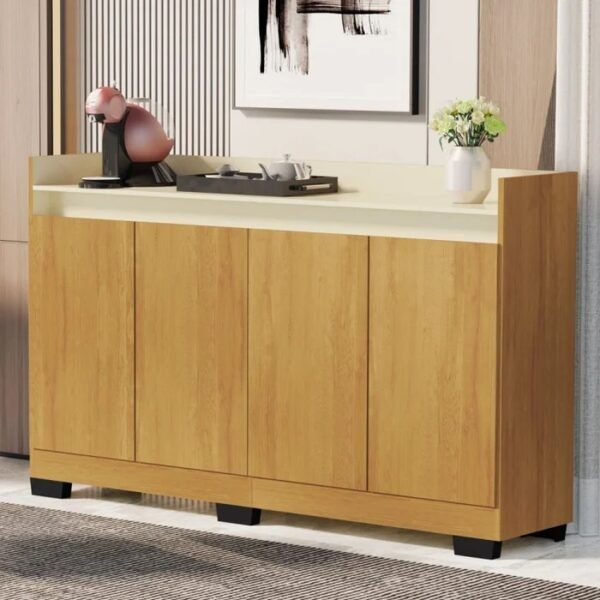 Buffet 4 Portas Real Mel/Pérola - MÓVEIS PRIMUS