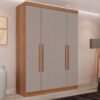Guarda-Roupa 4 Portas Recife 1,21 m Cinamomo/Off White – SALLÊTO