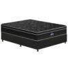 Colchão Casal Pérola Negra D33 + Base Box Simples Corino Preto – GAZIN COLCHÕES + BIOSTAR