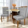 Mesa Salinas 120 Cinamomo/Off White com 4 Cadeiras Sophia Linho Cinza Grafite 202 – AVALON DECOR + WM DECOR