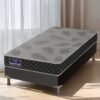 Colchão Solteiro Quality D20 12 cm 0,88 m + Base Box Simples Corino Preto – ORTHOPRIME + BIOSTAR