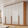 Guarda-Roupa 6 Portas Bianca 2,30 m Nature/Off White - BIANCHI