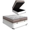 Colchão Casal Classic Ensacadas AG D70 + Base Box Baú Corino Branco – ANJOS + ALTO NÍVEL CAMAS E COLCHÕES