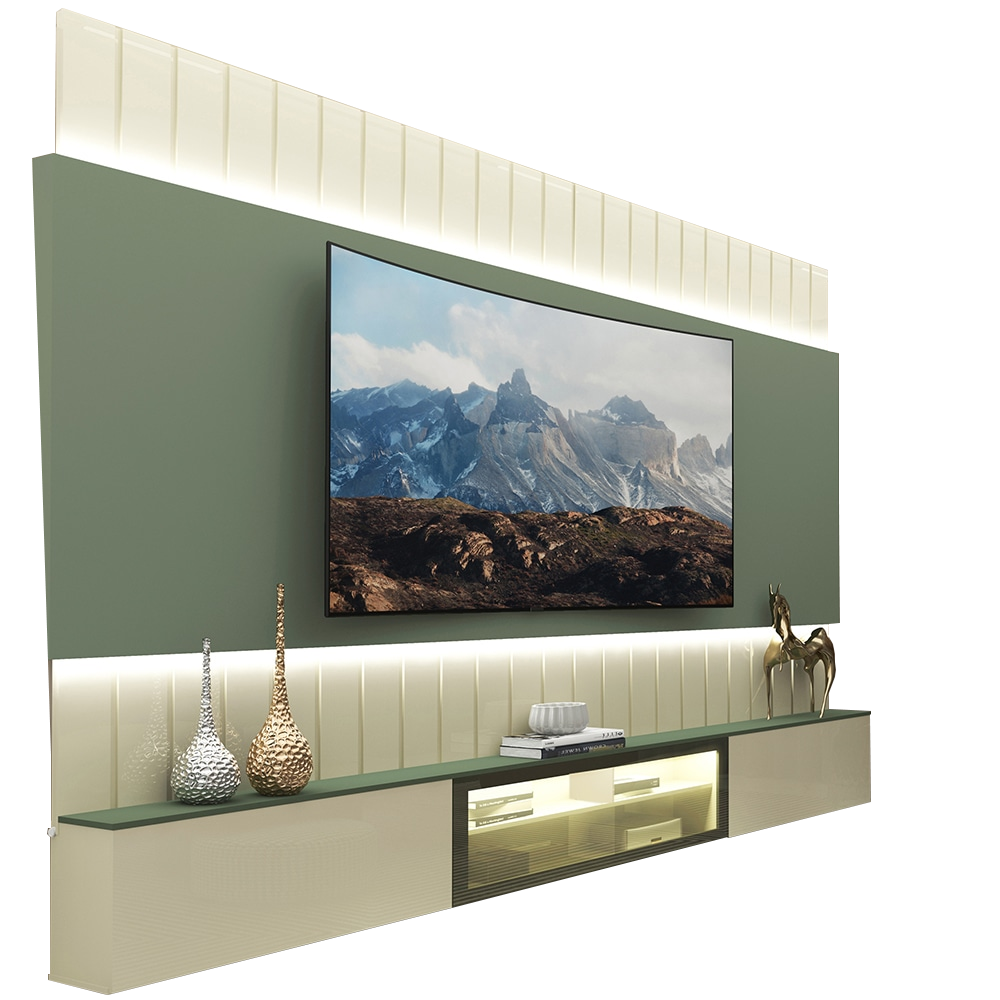 Home Suspenso até 85″ Soberano Reflecta 260 Off White/Verde Floresta – GELIUS - Imagem 2